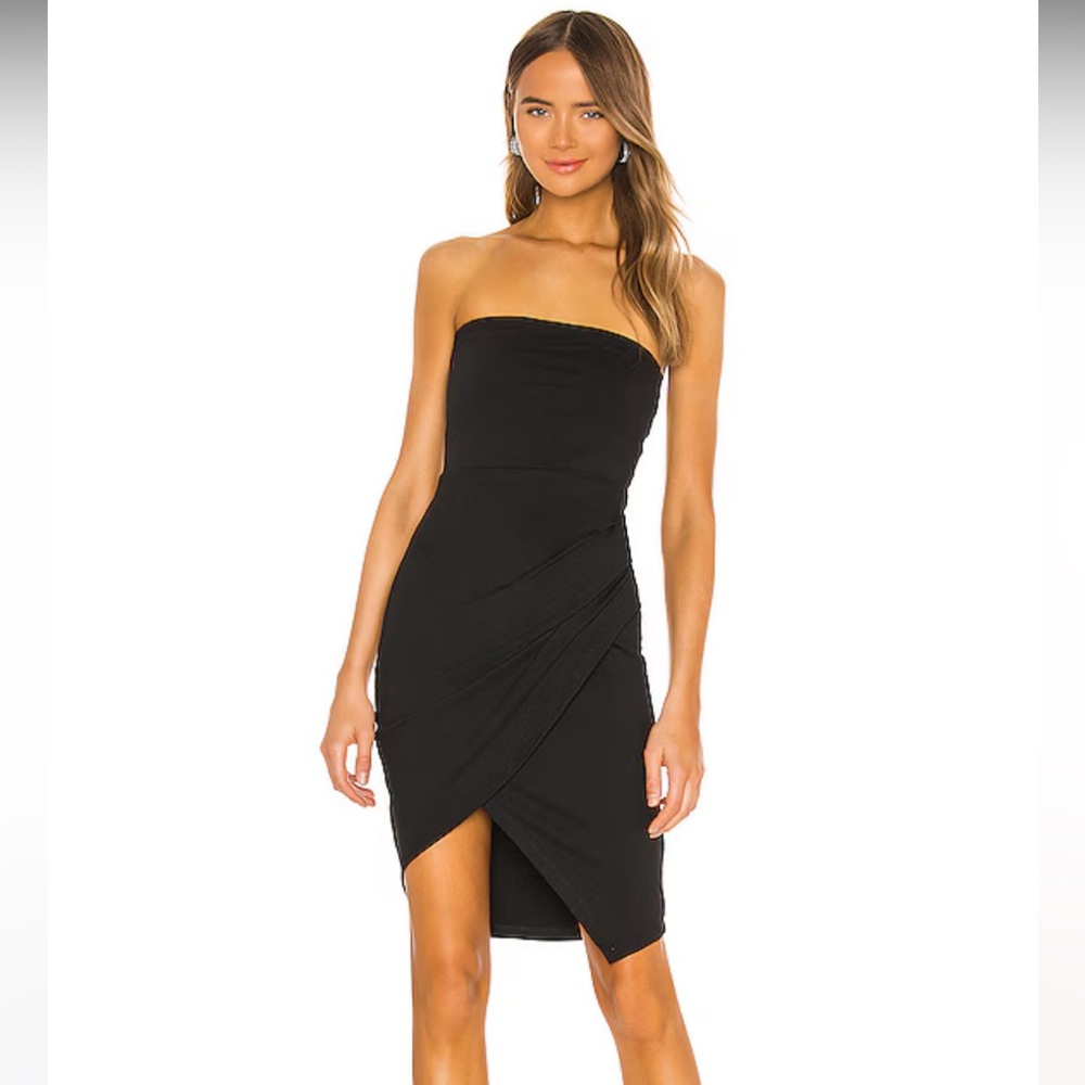 Strapless Side Pleat Dress